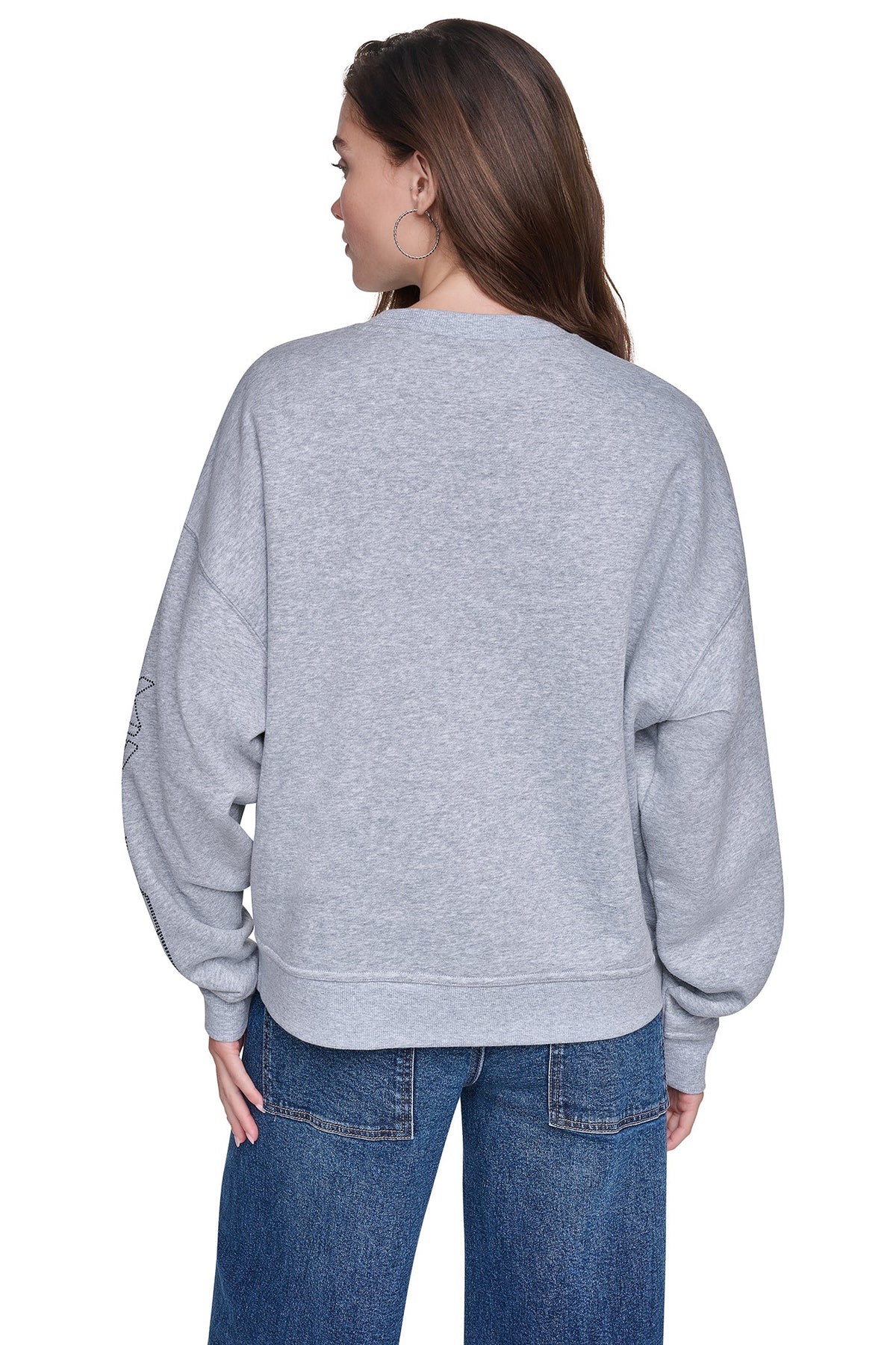 DKNY RHINESTONE GRAFFITI LOGO SWEATSHIRT