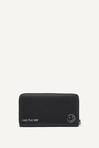 DKNY BRYAR LARGE ZIP AROUND WALLET WITH WRISTLET