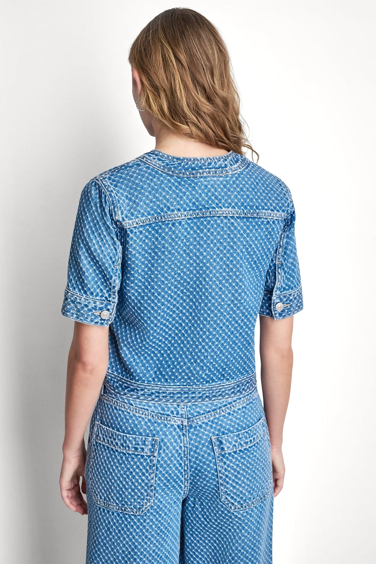 DKNY PATCH POCKET DENIM SHIRT JACKET