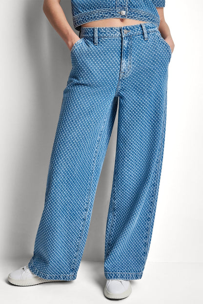 DKNY MID-RISE WIDE LEG WITH SLASH POCKETS