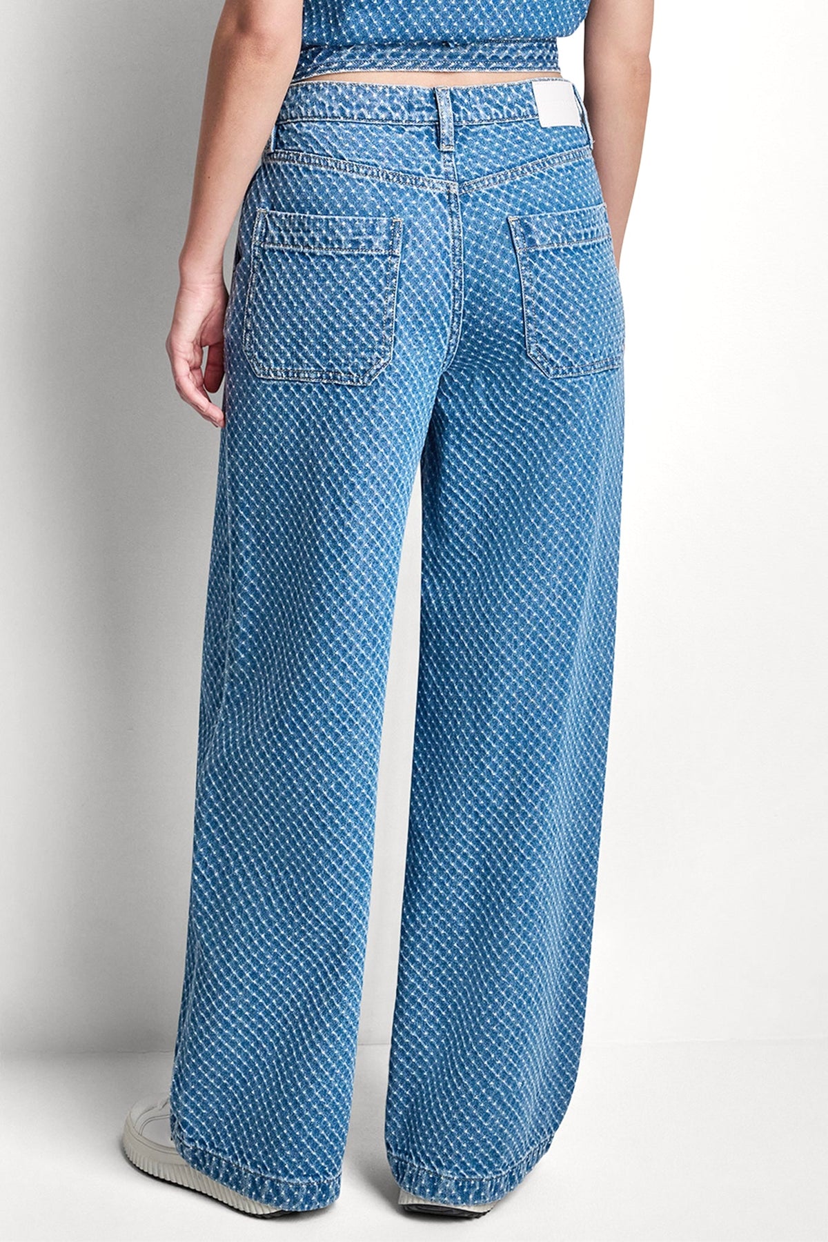 DKNY MID-RISE WIDE LEG WITH SLASH POCKETS