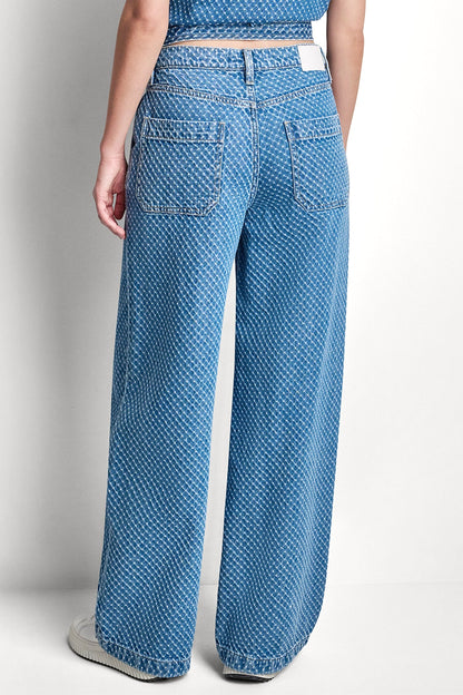 DKNY MID-RISE WIDE LEG WITH SLASH POCKETS