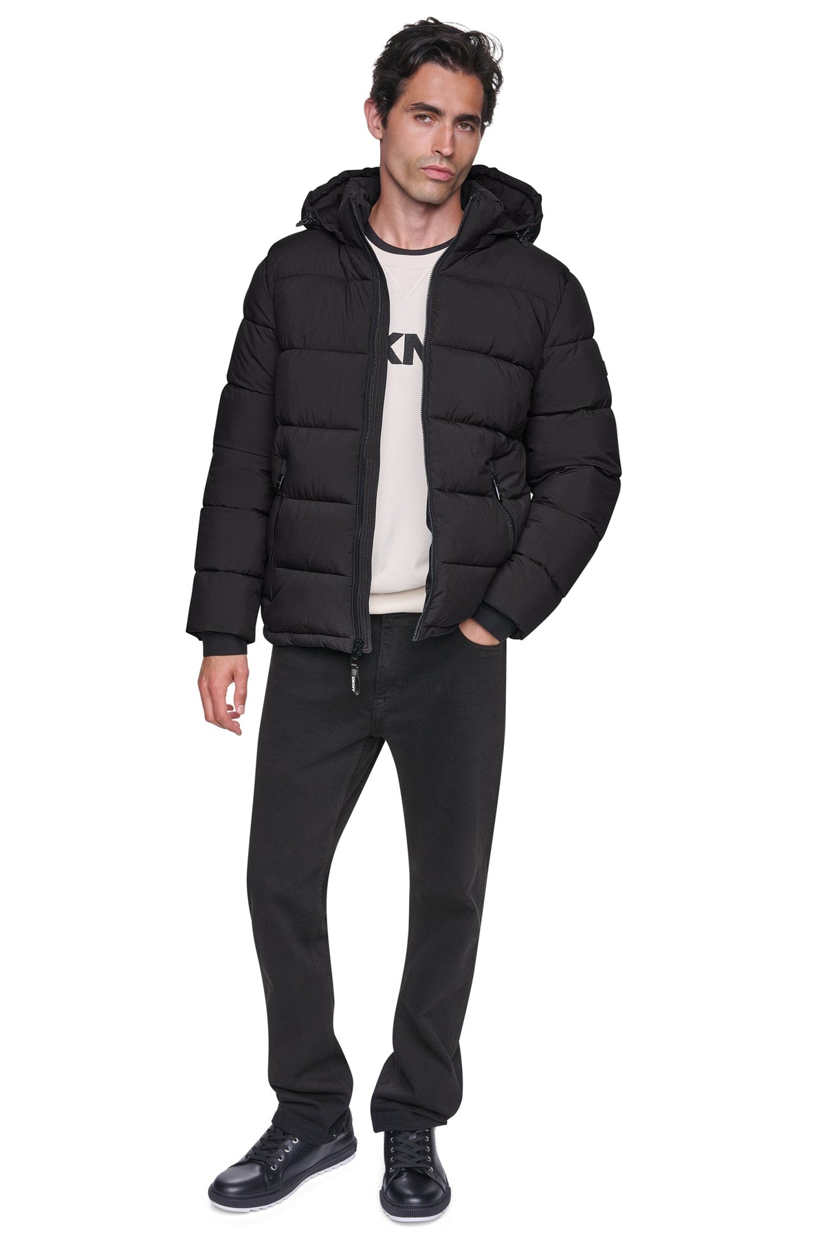 DKNY HEAVY WEIGHT HOODED PUFFER