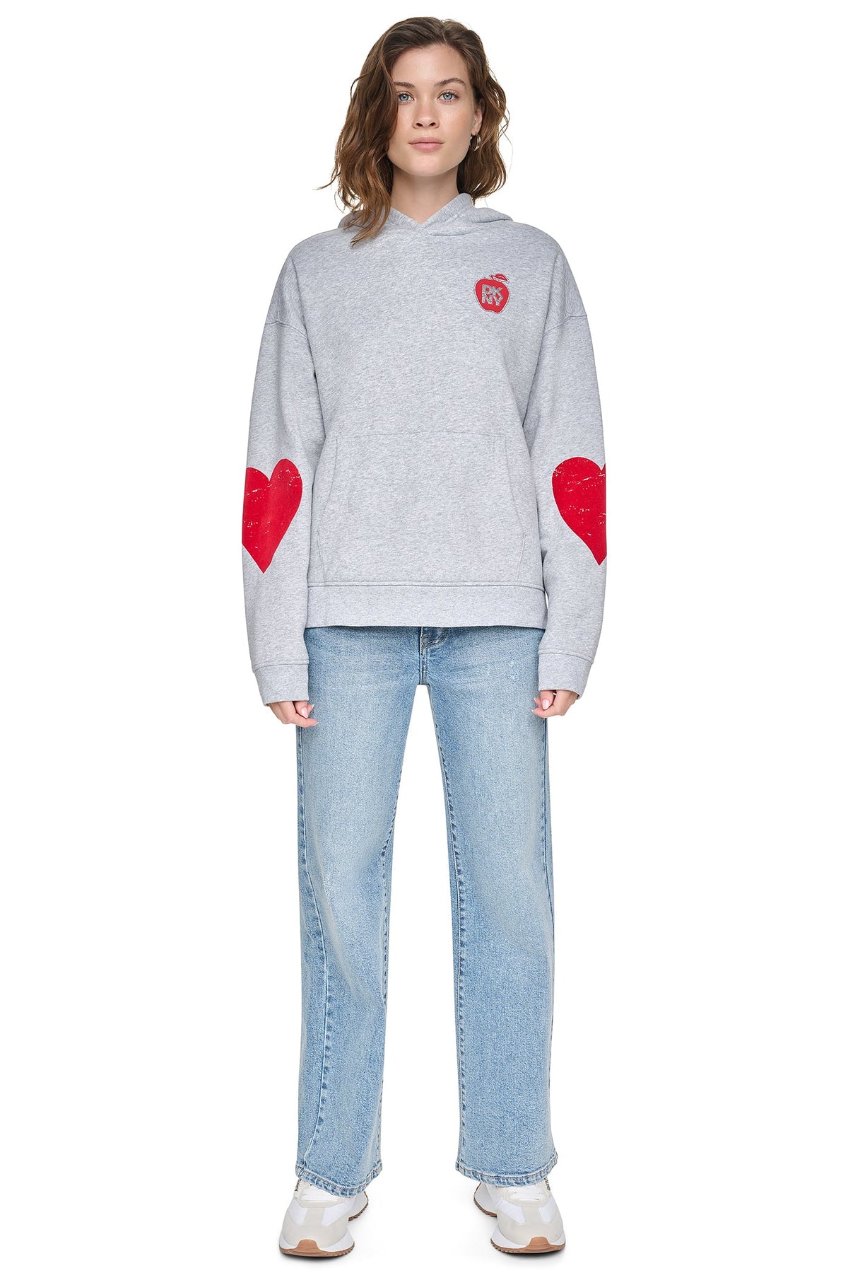 DKNY OVERSIZED BIG APPLE LOGO HOODIE