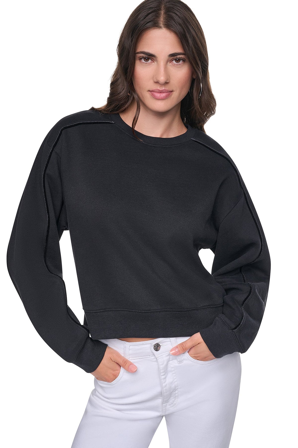 DKNY VELVET LOGO SWEATSHIRT