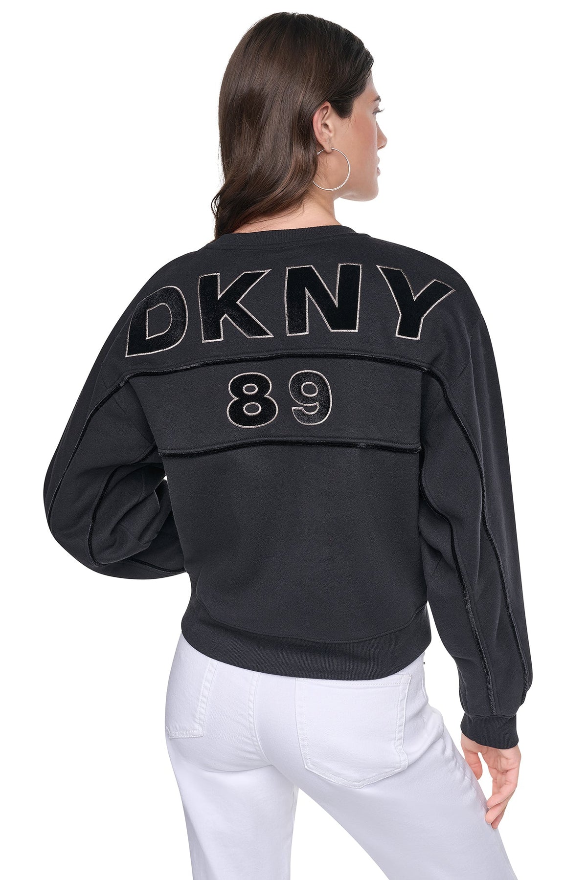 DKNY VELVET LOGO SWEATSHIRT