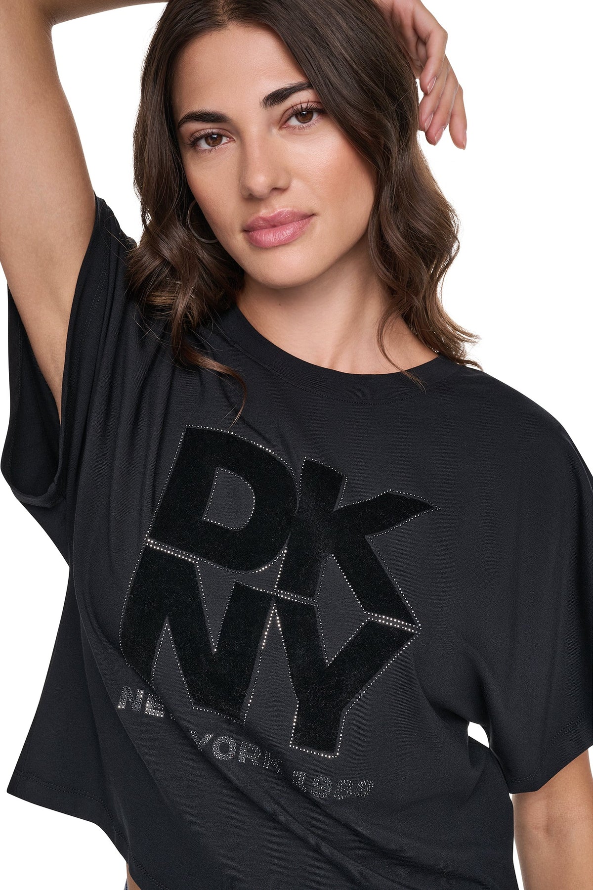 DKNY FLOCKED LOGO TEE