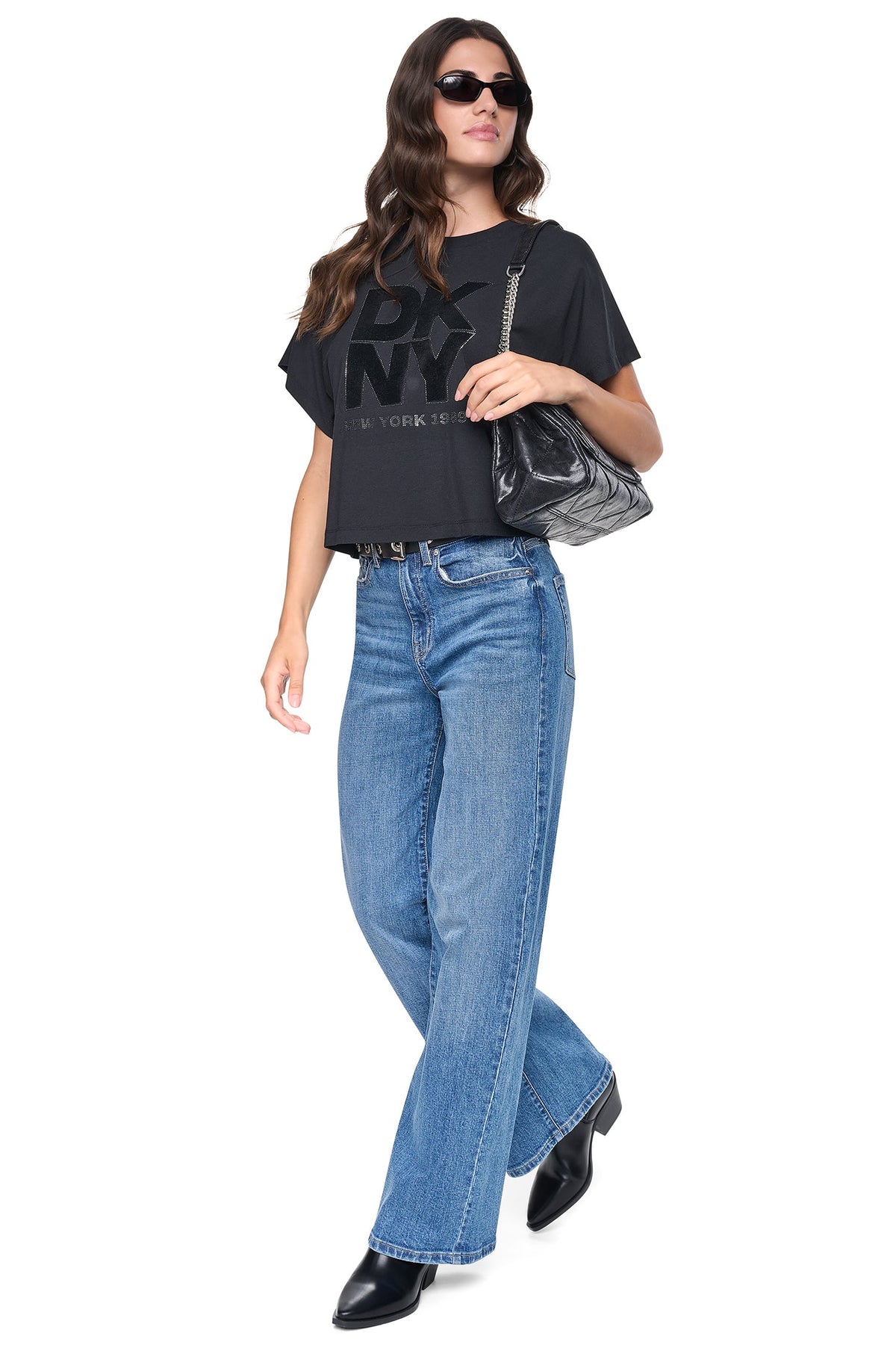 DKNY FLOCKED LOGO TEE