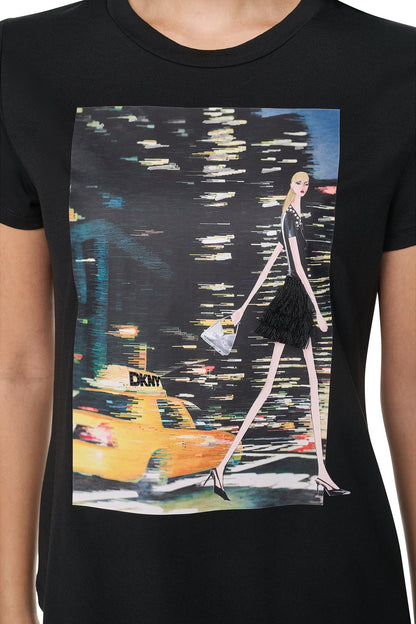 DKNY NYC NIGHTS GRAPHIC TEE