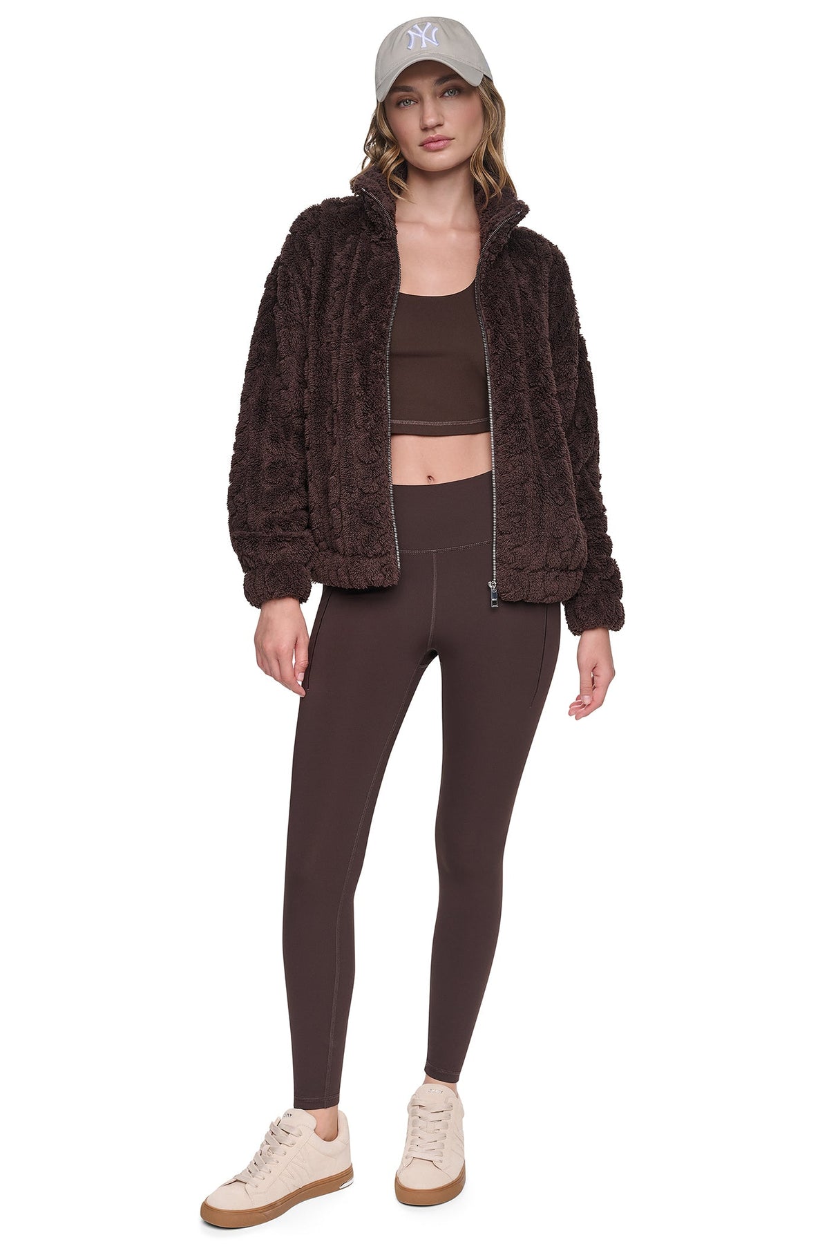 DKNY CABLE SHERPA FULL ZIP JACKET