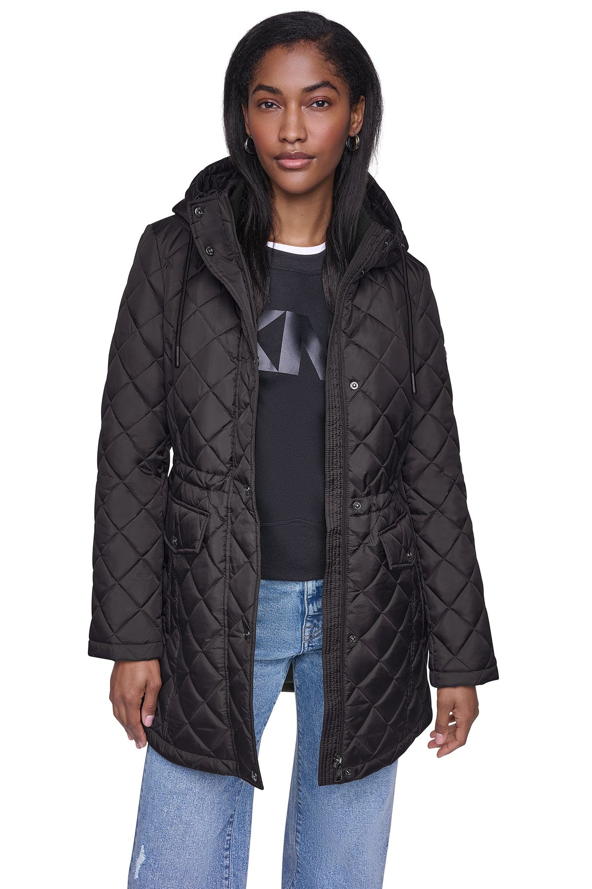 DKNY QUILTED ANORAK