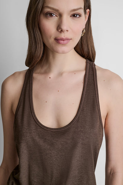 DKNY SPACEDYE RACERBACK TANK JUMPSUIT