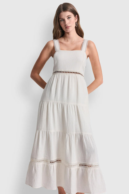 DKNY TIERED TANK MAXI DRESS