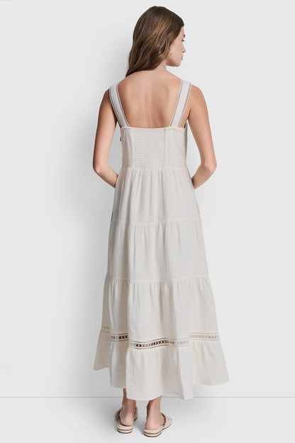 DKNY TIERED TANK MAXI DRESS