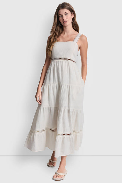 DKNY TIERED TANK MAXI DRESS