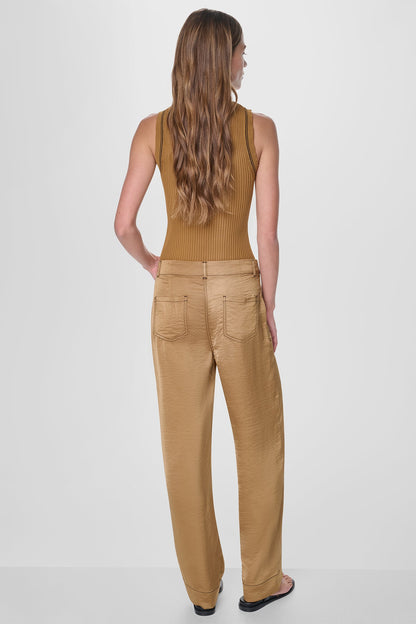 DKNY TOP STITCH STRAIGHT LEG PANT