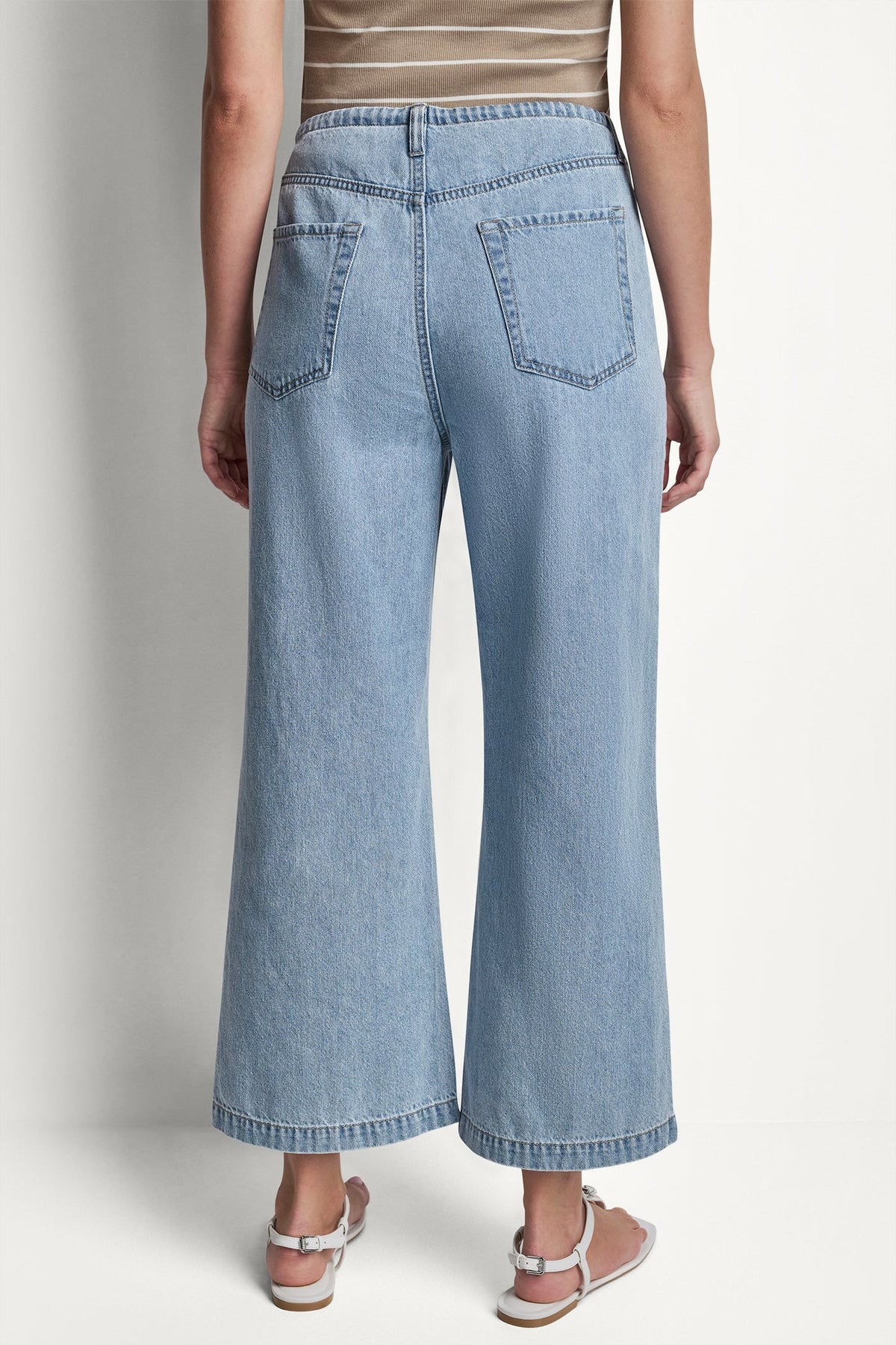 DKNY MID-RISE DRAWCORD WIDE LEG