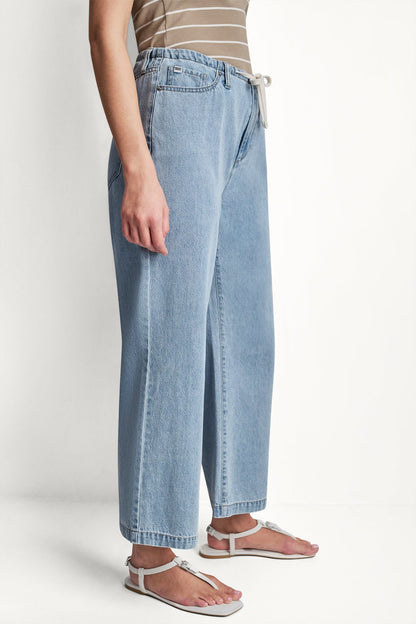 DKNY MID-RISE DRAWCORD WIDE LEG