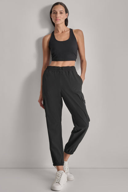 DKNY HIGH-RISE RELAXED CARGO JOGGER