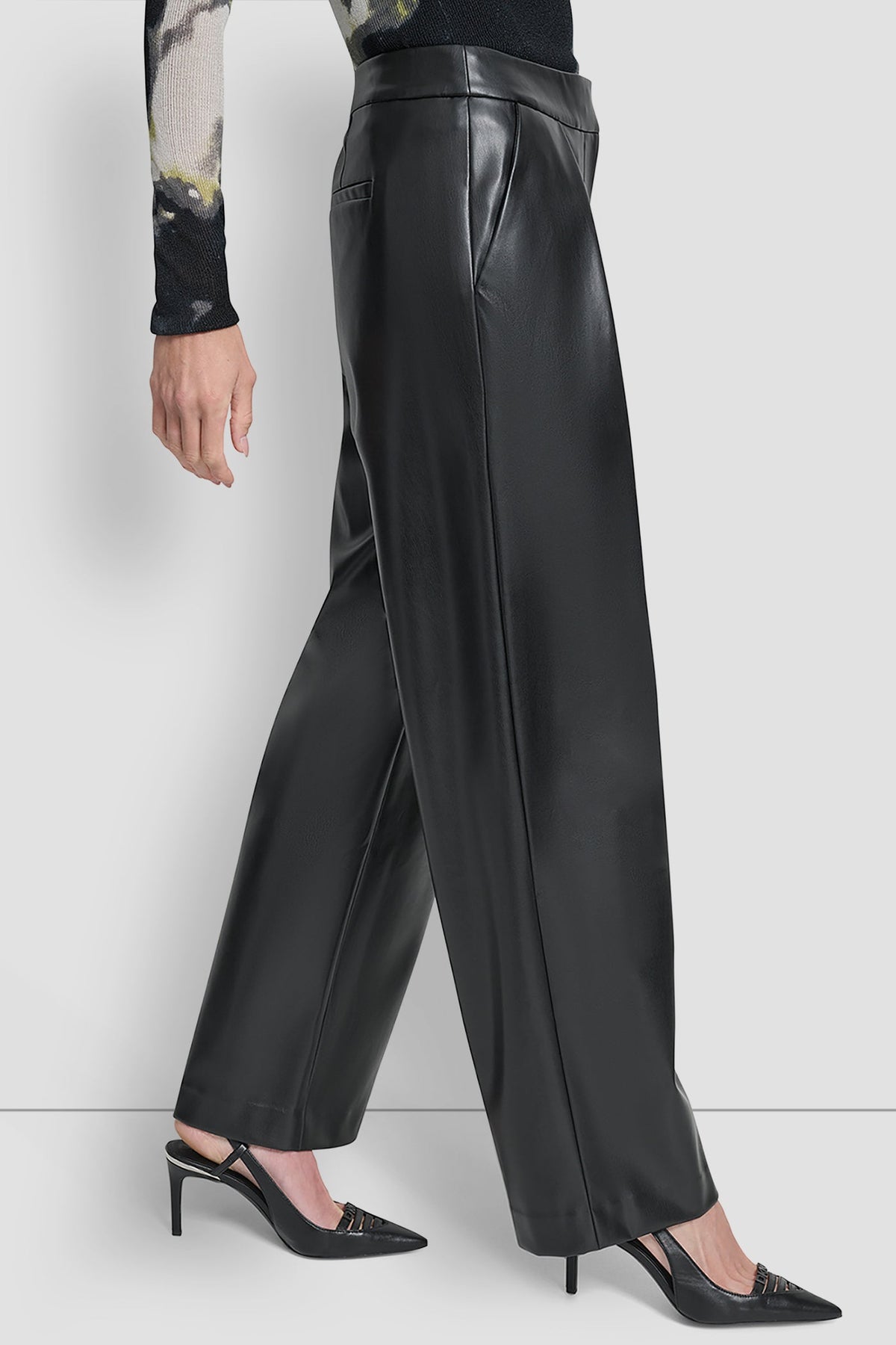 DKNY WIDE LEG PLEAT FRONT PANT