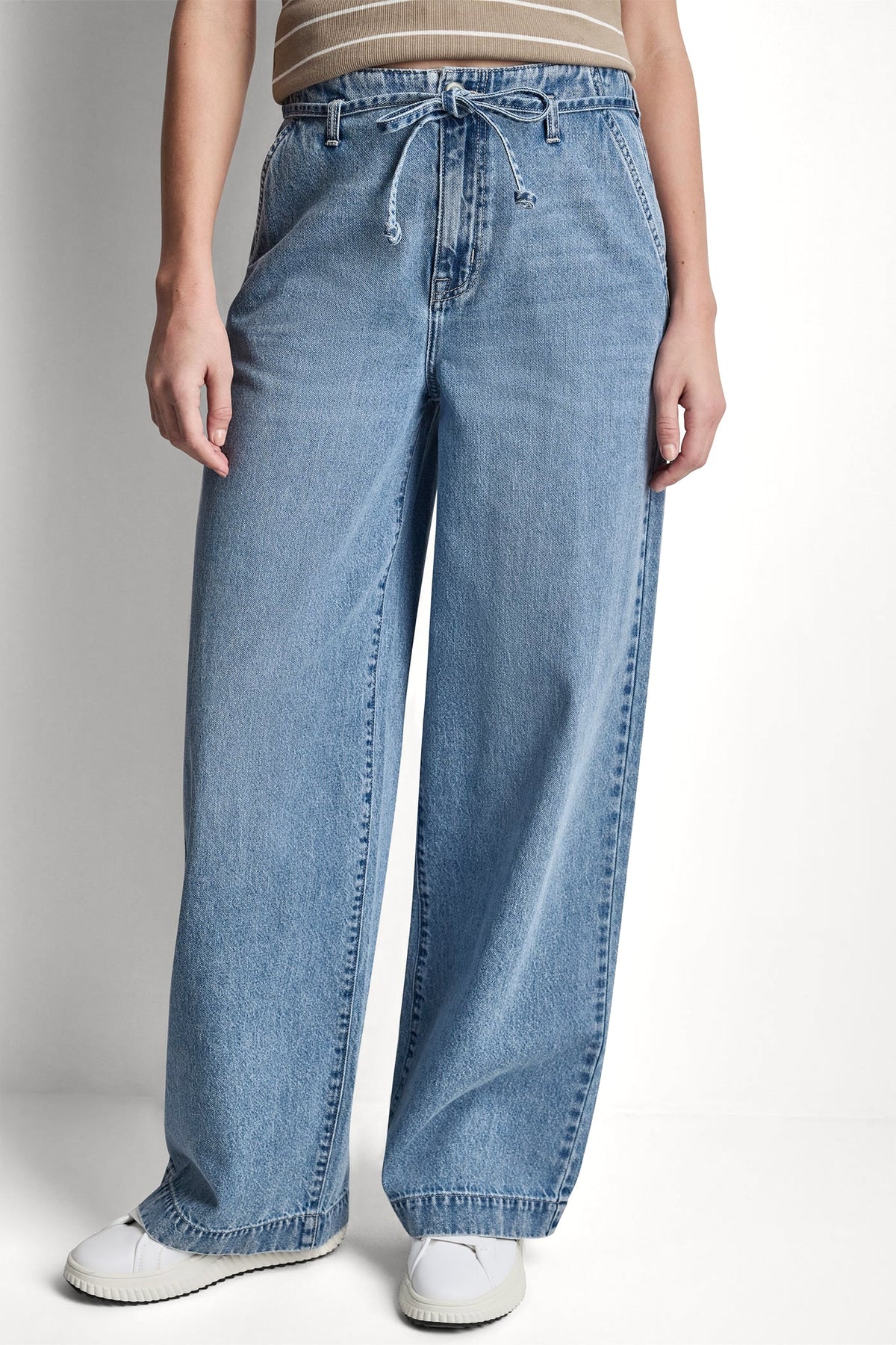 DKNY HIGH-RISE WIDE LEG JEAN