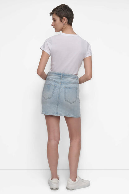 DKNY MINI SKIRT WITH RHINESTONE EMBELLISHMENT
