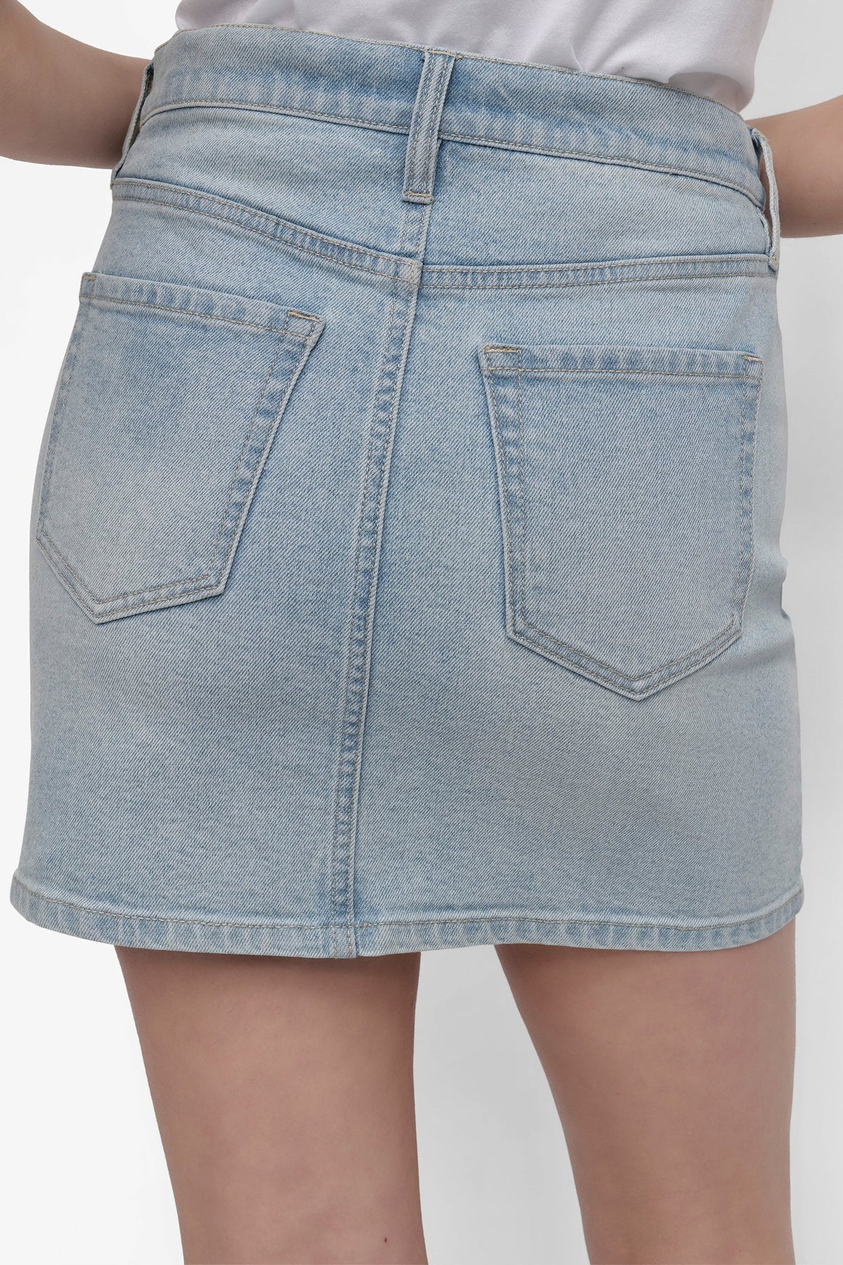 DKNY MINI SKIRT WITH RHINESTONE EMBELLISHMENT