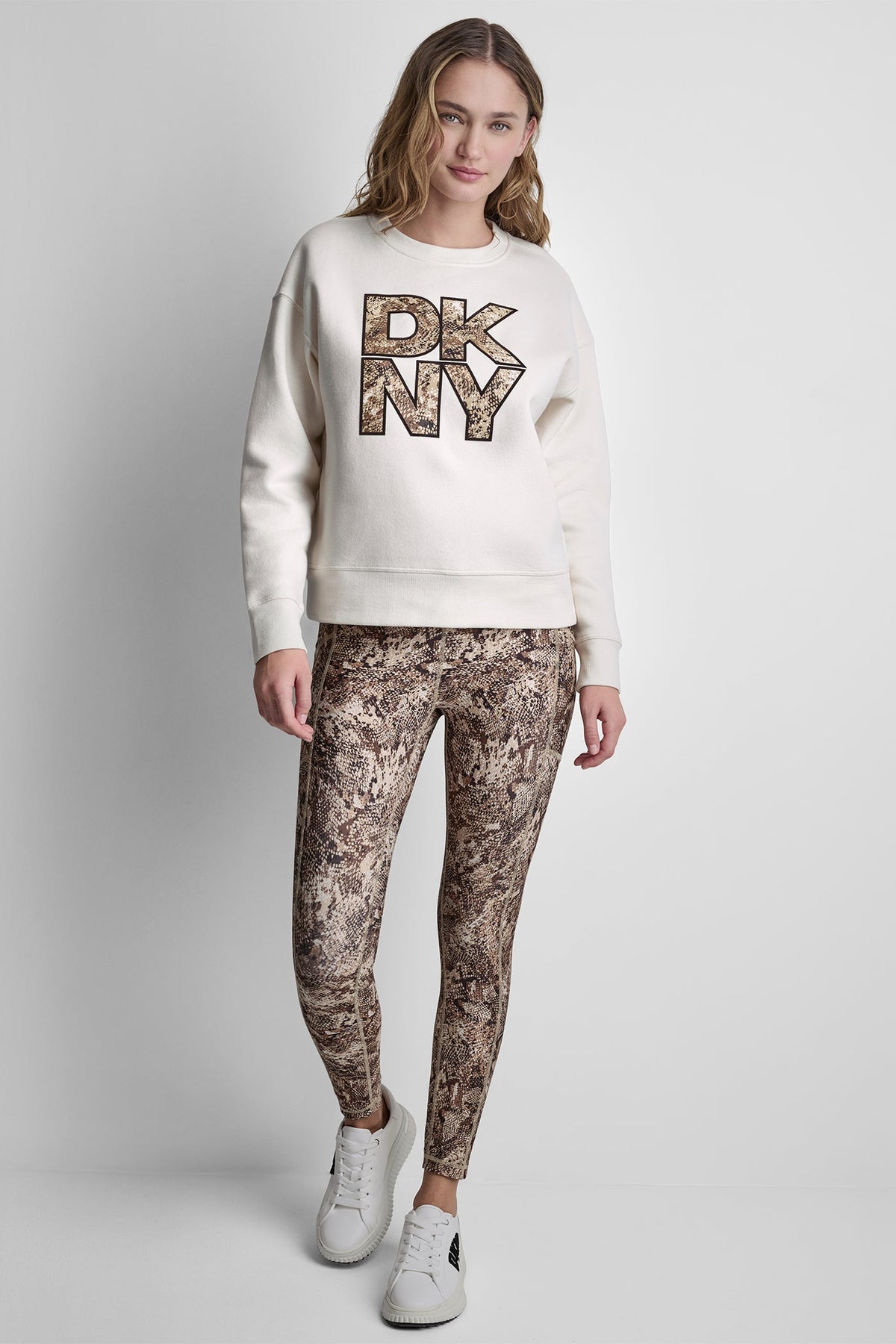 DKNY SNAKE PRINT LOGO SWEATSHIRT