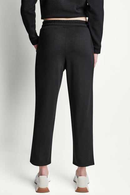 DKNY JACQUARD MIX HIGH-RISE ANKLE PANT