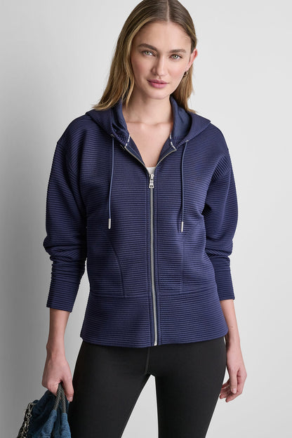 DKNY TECH OTTOMAN FULL ZIP HOODIE