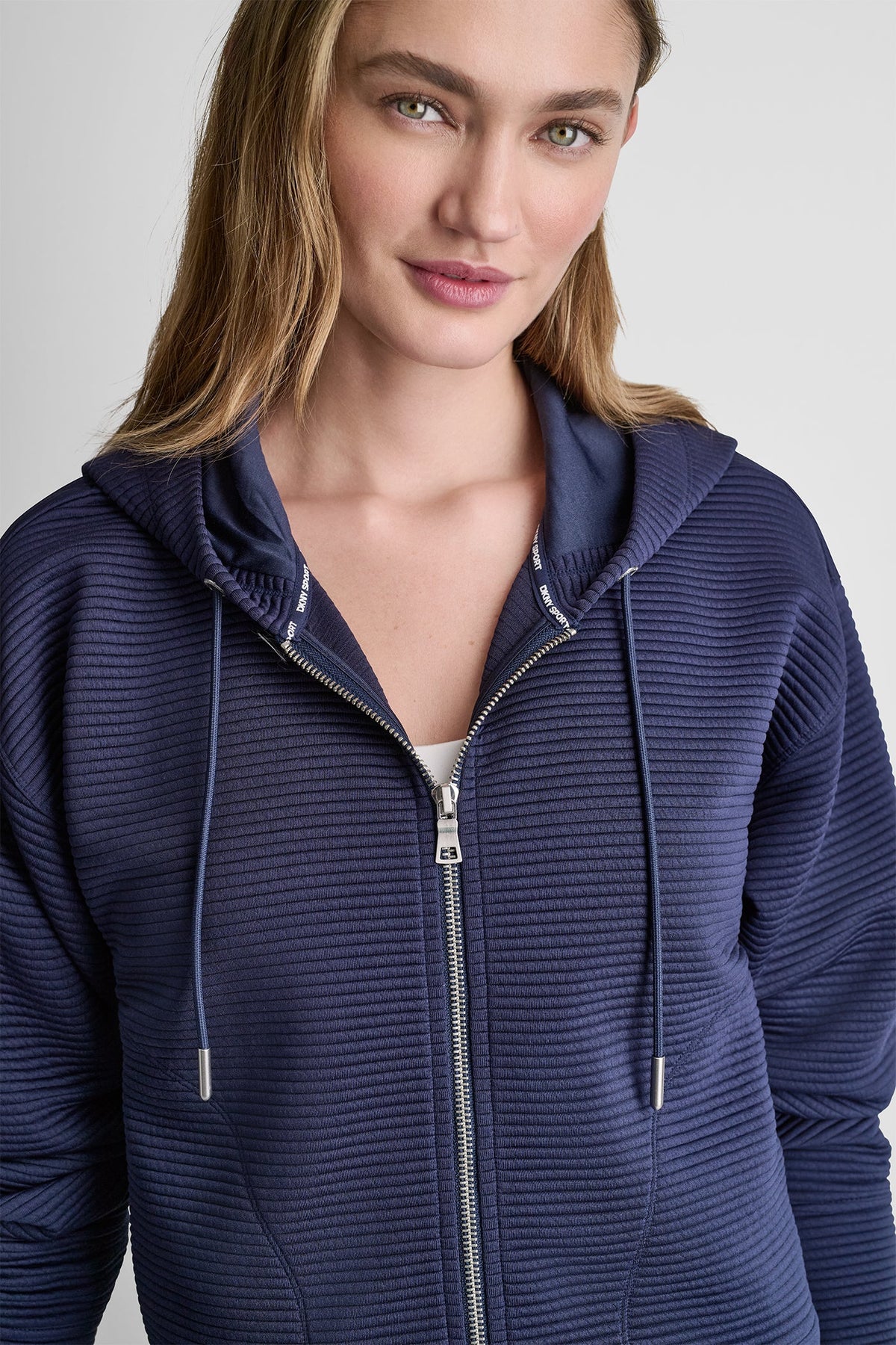 DKNY TECH OTTOMAN FULL ZIP HOODIE