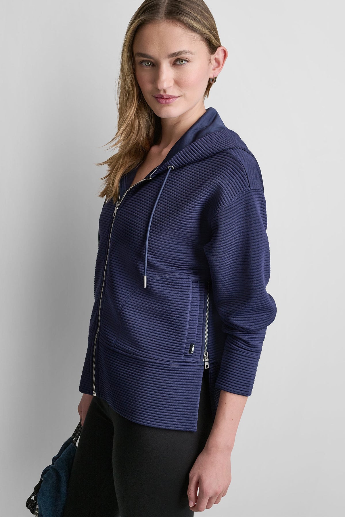 DKNY TECH OTTOMAN FULL ZIP HOODIE