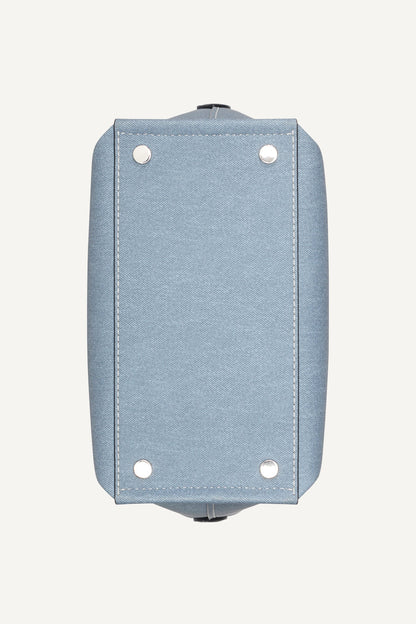 DKNY NICOLE DENIM LOGO BUCKET BAG