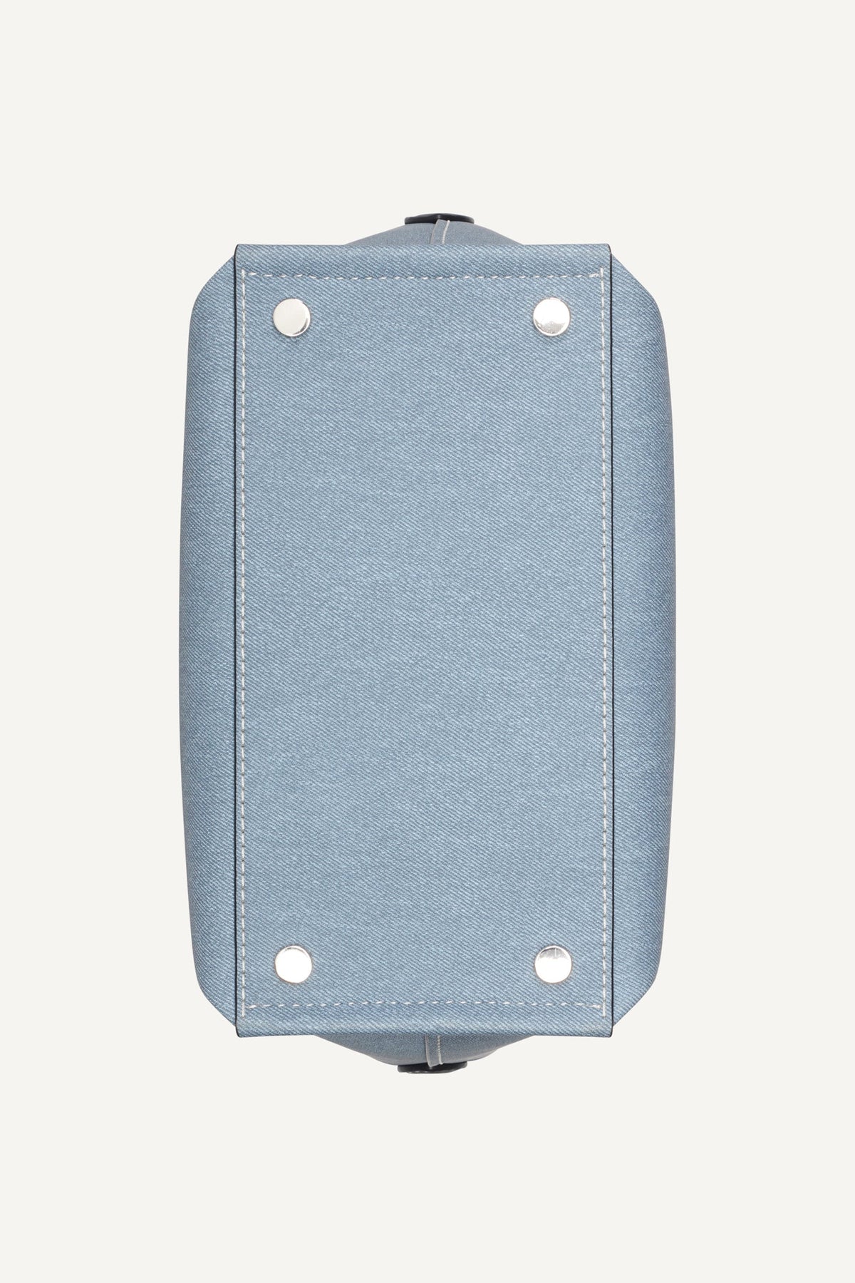 DKNY NICOLE DENIM LOGO BUCKET BAG