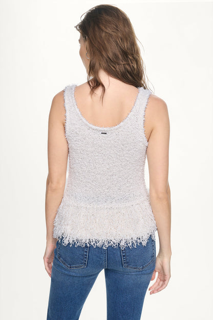 DKNY CROPPED FRINGE TANK