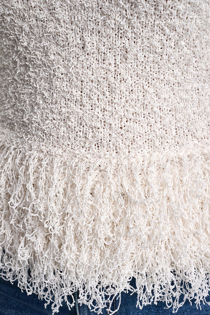 DKNY CROPPED FRINGE TANK