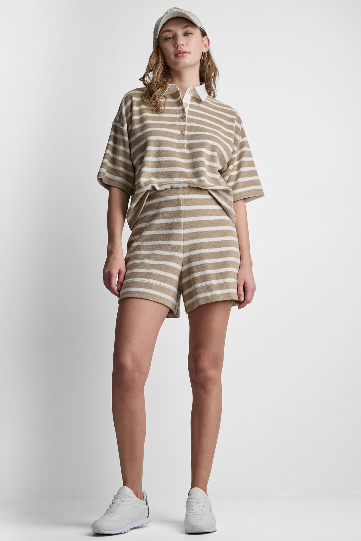 DKNY TOWELLING TERRY HIGH-RISE SHORT