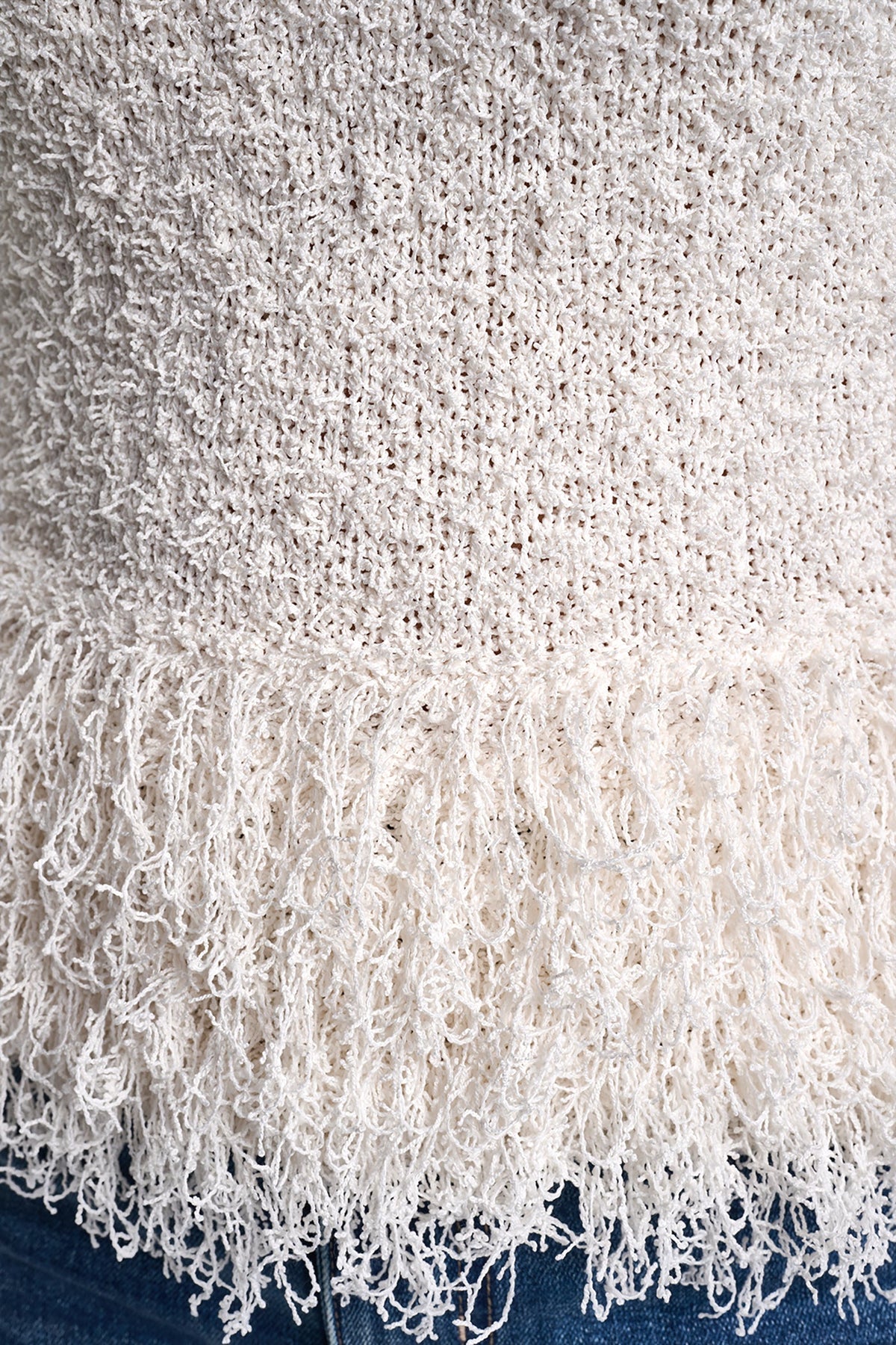 DKNY CROPPED FRINGE TANK