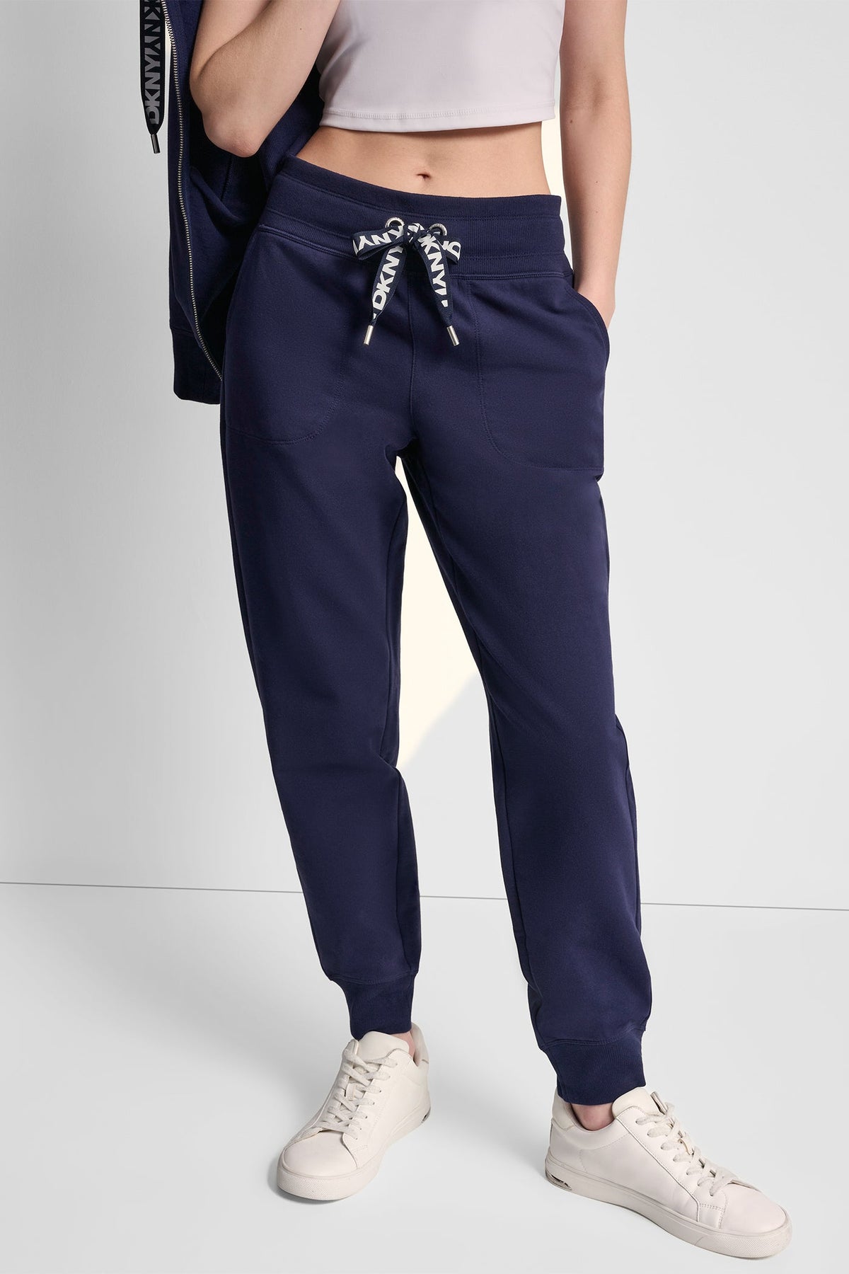 DKNY HIGH-RISE SKINNY CUFFED ANKLE JOGGER