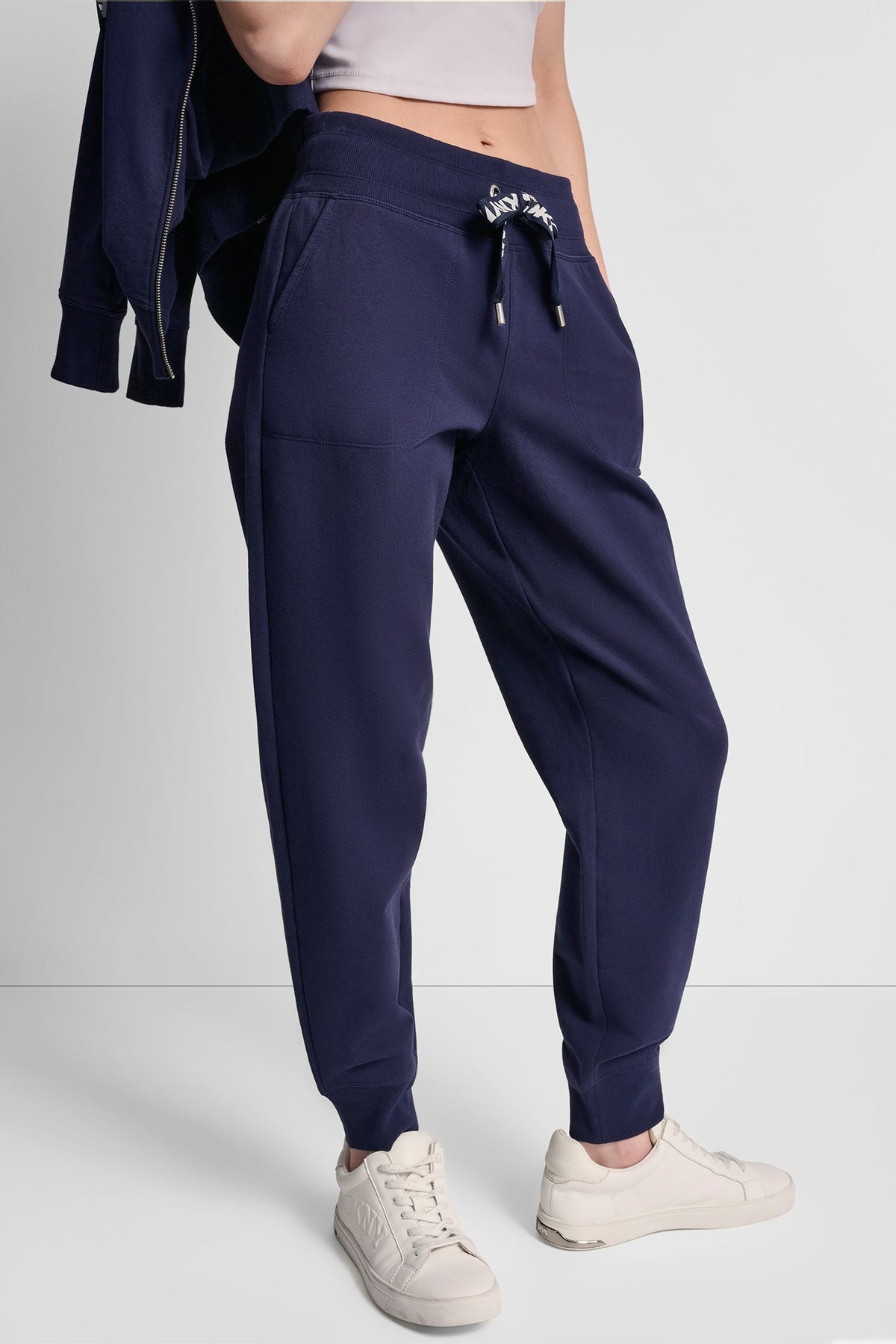 DKNY HIGH-RISE SKINNY CUFFED ANKLE JOGGER