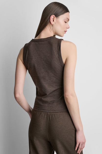DKNY SPACEDYE TANK WITH RUCHING