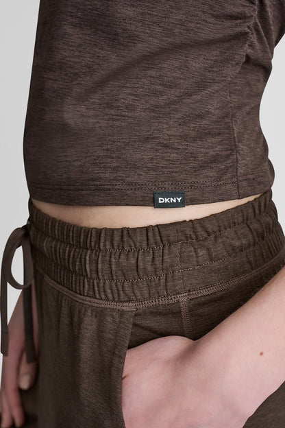 DKNY SPACEDYE TANK WITH RUCHING