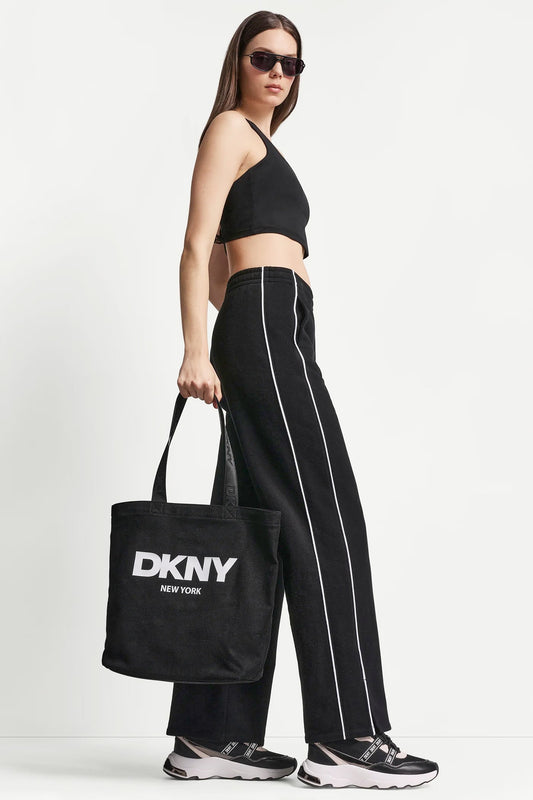DKNY HIGH-RISE PIPED TRACK PANTS