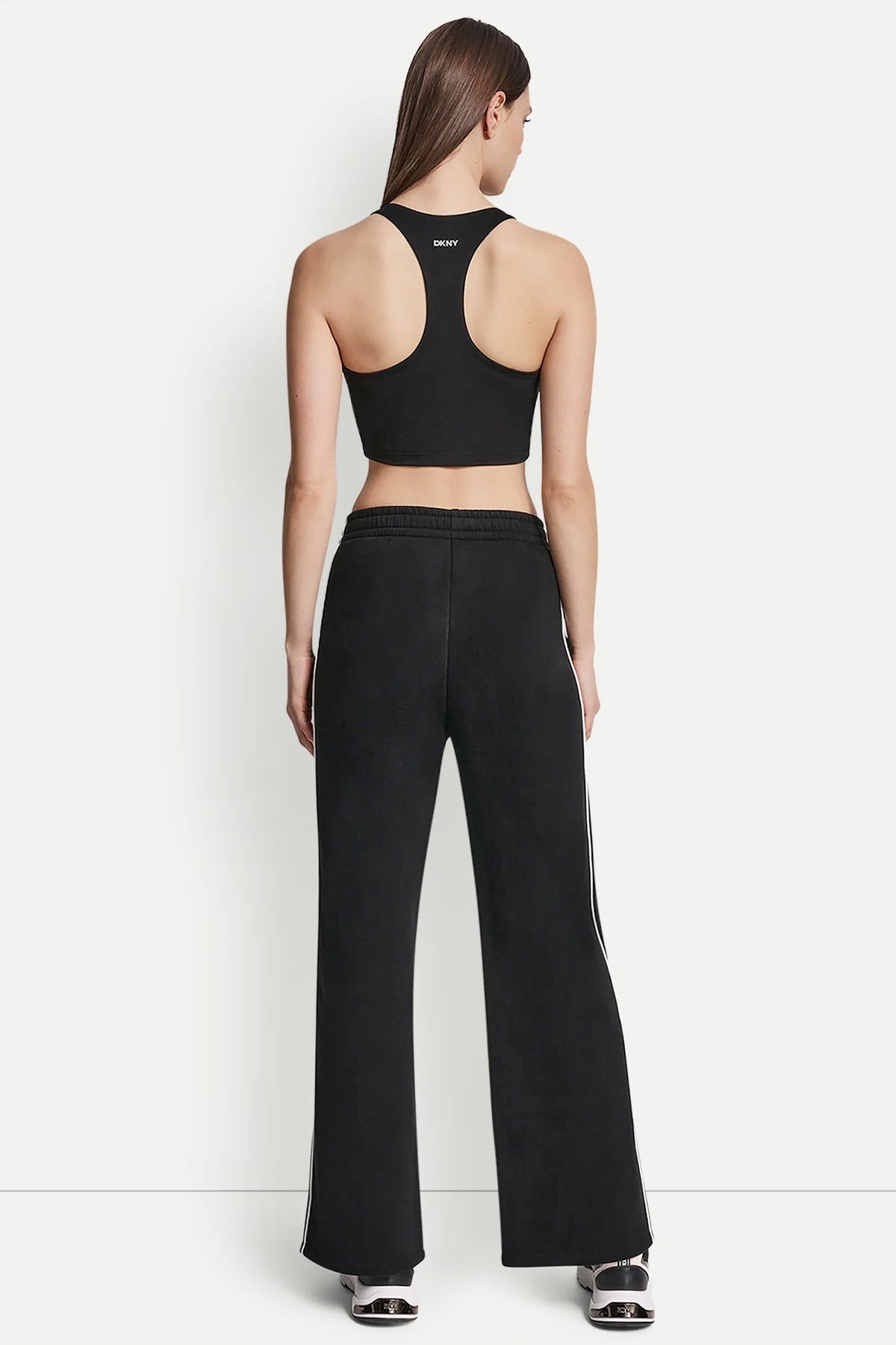 DKNY HIGH-RISE PIPED TRACK PANTS