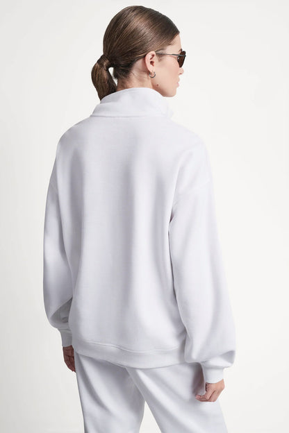DKNY LOGO QUARTER-ZIP SWEATSHIRT