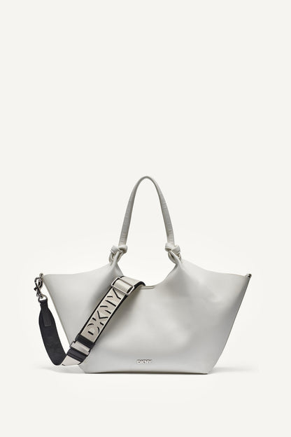 DKNY PAULA MEDIUM TOTE WITH LOGO STRAP
