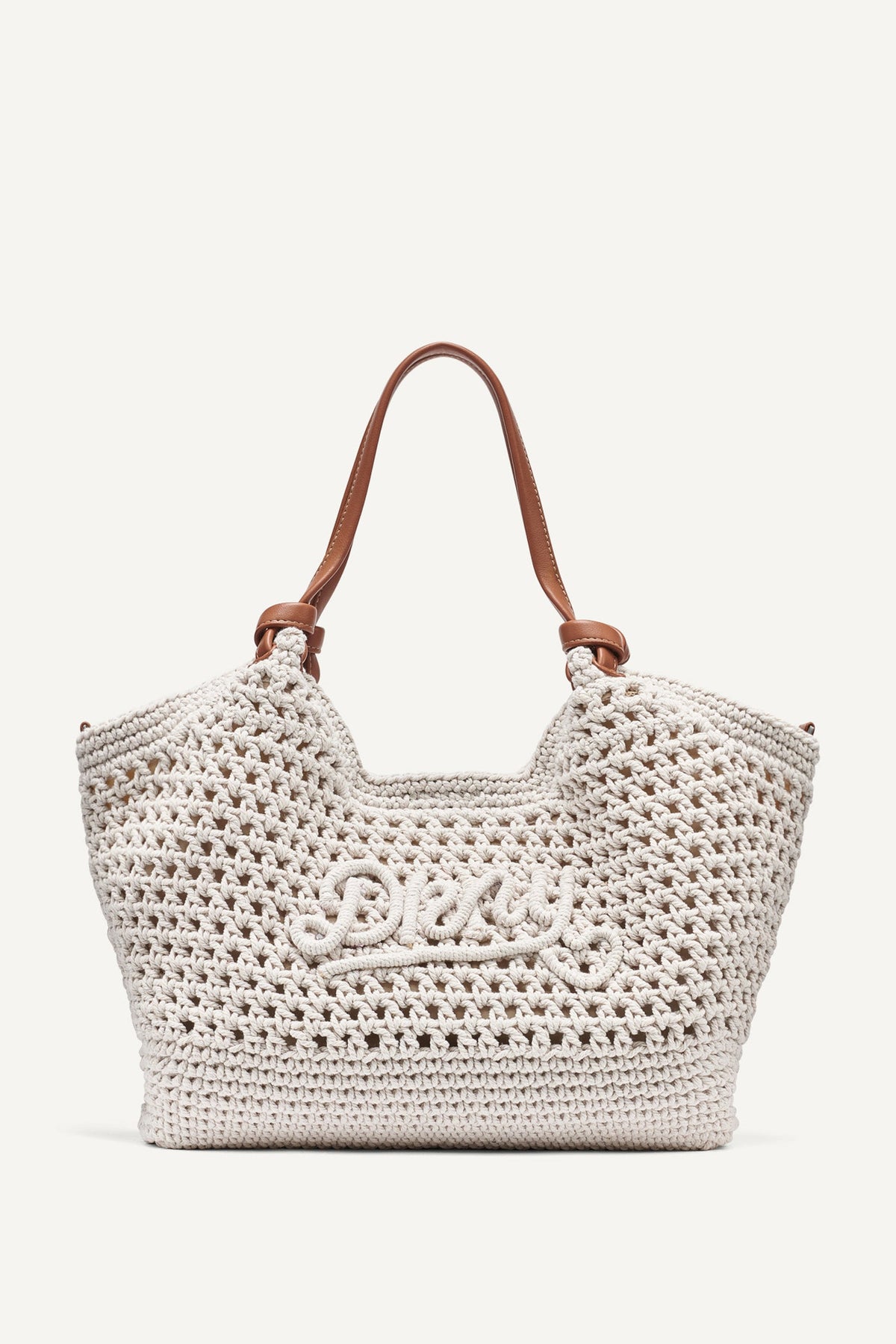 DKNY PAULA CROCHET LOGO MEDIUM COMMUTER TOTE