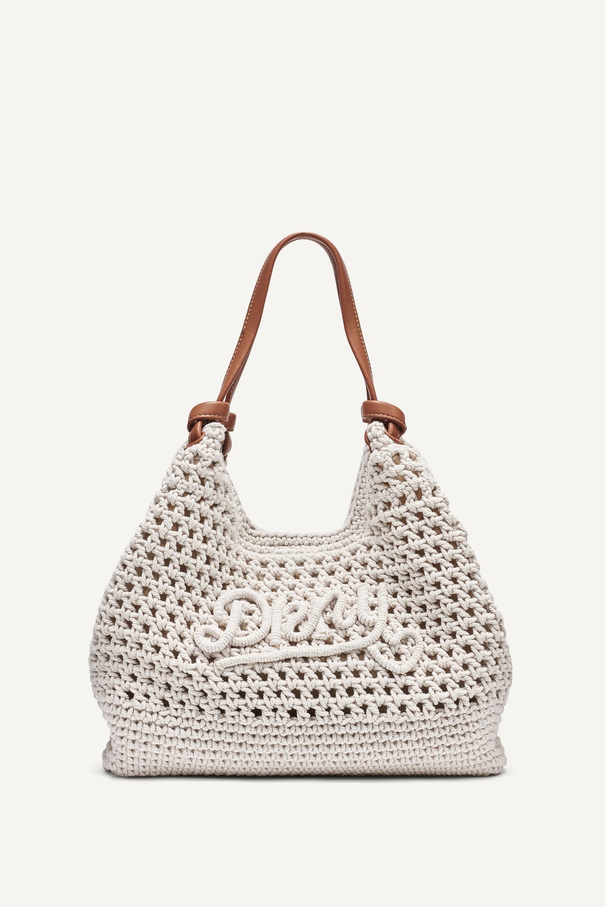 DKNY PAULA CROCHET LOGO MEDIUM COMMUTER TOTE