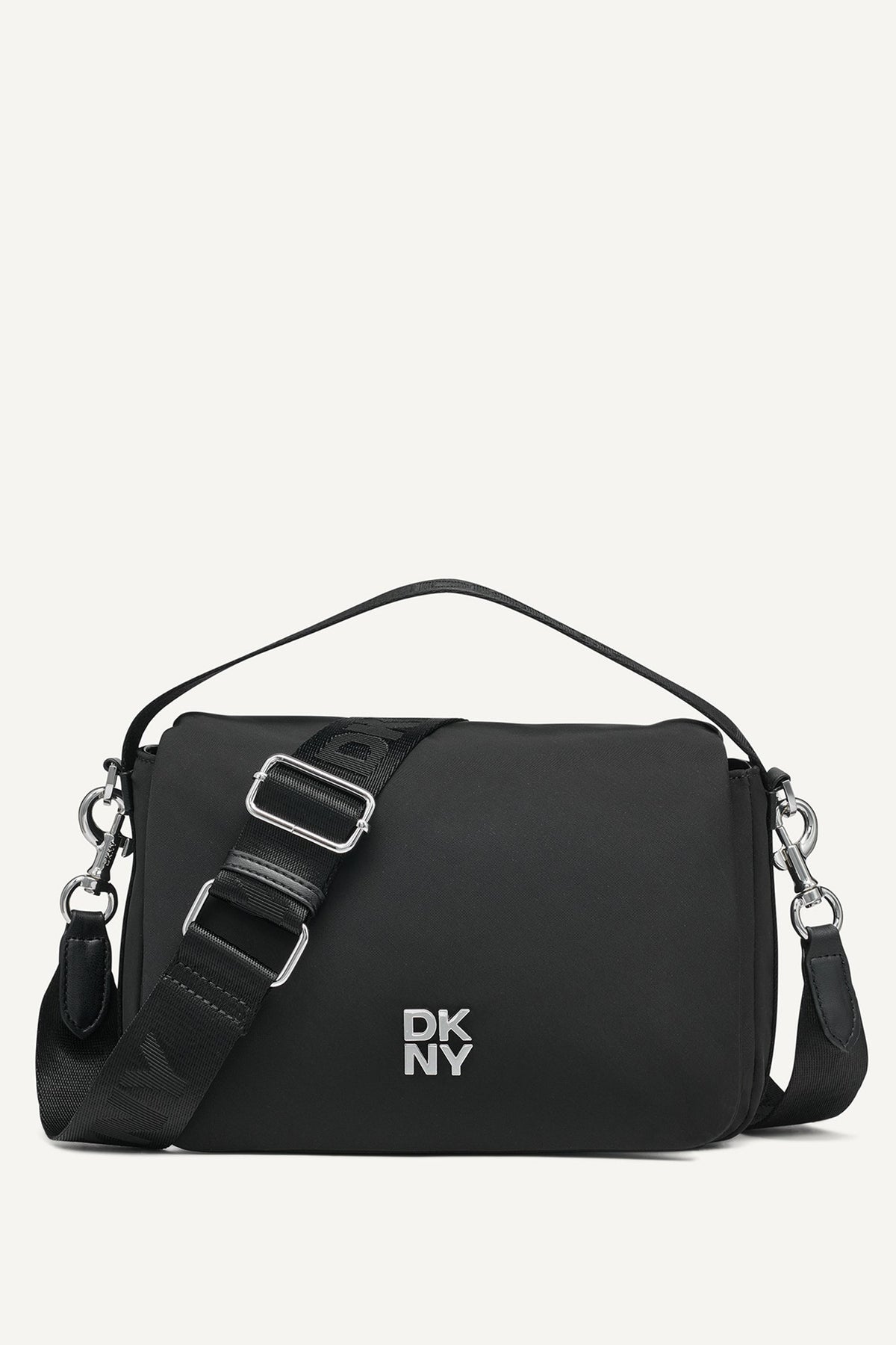DKNY JENNY LOGO FLAP SHOULDER BAG