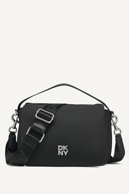 DKNY JENNY LOGO FLAP SHOULDER BAG